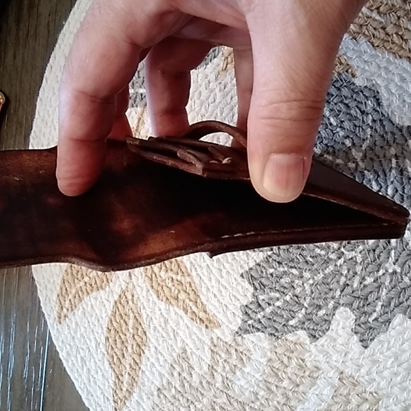 Hand made Veg Tan Leather Minimalist Wallet - Picture 3 of 7